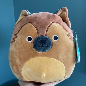 8” Mario the German shepherd squishmallow